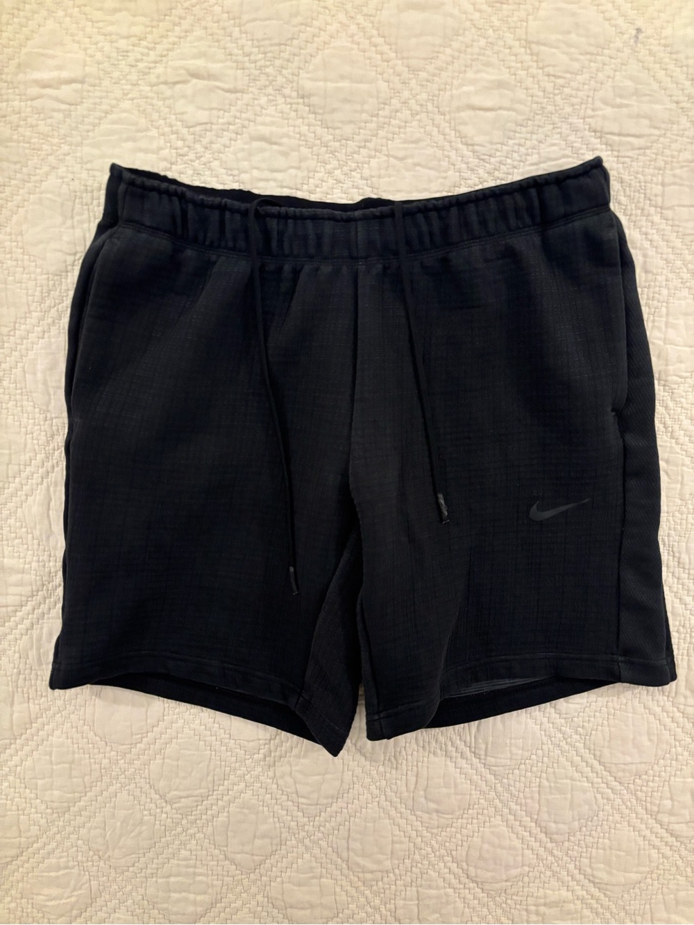 Nike Sportswear Tech Pack Engineered Fleece Shorts Black Mens L Drawstrings